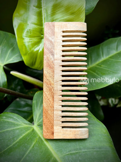 Wide Tooth | Shampoo & Detangling Comb| Neem Wood